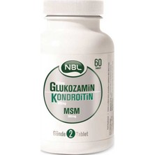 NBL Glukozamin Kondroitin MSM 60 Tablet 750 mg Glukozamin 600 mg Kondroitin İçeren Besin Takviyesi