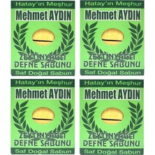 Mehmet Aydın Zeytinyağlı Defne Sabunu 950 gr x 4 Paket %100 Bitkisel Doğal Sabun