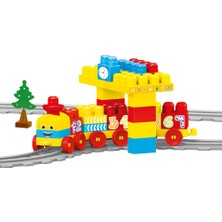 Dolu Tren Seti 58 Parça 5081 Yerli Üretim Eğlenceli Araç Temalı Hediyelik Oyun Seti