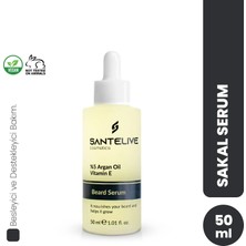 Santelive Sakal Yoğunlaştırıcı Uzatıcı Serum Argan Yağı Tripeptid Seyrek Sakal Bıyık 50 ml