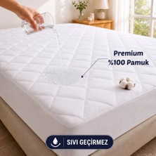 Formeya Kapitone Fitted Full Kenar Su Sıvı Geçirmez %100 Pamuk Yatak Koruyucu Alez Tek Çift Battal (16 Ebat)