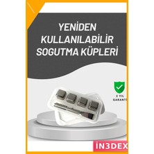 İn3dex Paslanmaz Çelik Buz Küpü ve Klips Seti 304 Kalite