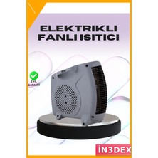 İn3dex Fanlı Elektrikli Oda Isıtıcısı Termik Korumalı Taşınabilir