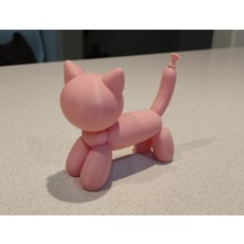 3D Baskı Zamanı Balon Kedi Figürü – 3D Baskı Modern Pop Art Dekor