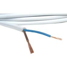 Ms 2x1,5 Ttr Cca 100 Metre Çok Telli Elektrik Kablosu Beyaz Renk ile Yüksek Performans