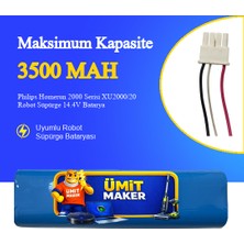 Ümit Maker Philips Homerun 2000 Serisi XU2000/20 Robot Süpürge 3500 Mah Batarya