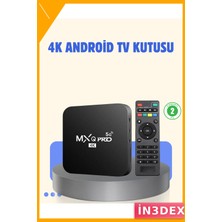 İn3dex 4K Android Tv Box 2gb Ram 16GB Rom Hızlı Wi-Fi Akıllı Medya Kutusu