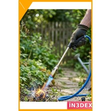 İn3dex Gazlı Pürmüz Alev Tabancası Hortumlu Lpg Yakıcı Mangal ve Kamp Ateşi Başlatma
