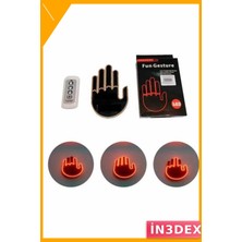 İn3dex Uzaktan Kumandalı El Simgesi LED Işık Araç Camı Için Pilli