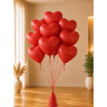 Kalp Balon Kırmızı Lateks 25'li