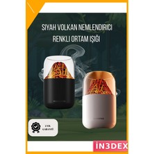 İn3dex Ultrasonik Aromaterapi Difüzörü 280ML Alev Efektli Sessiz