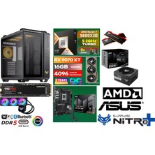 Şafak Bilgisayar Sapphire RX 9070 XT Nitro+ 16GB / Ryzen 7 9800X3D / Asus TUF X870-PLUS Wi-Fi / Patriot Viper Xtreme 5 32 GB (2x16) 7000 MHz / Samsung 990 PRO 1TB NVMe / RGB Ultra Gaming PC