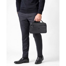 Derise Club Erkek Siyah El Çantası Portföy Çanta Iki Bölmeli El Çantası Clutch Çanta