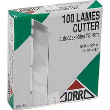 Zorro Geniş Maket Bıçağı Yedeği 100'lü 18 mm Paslanmaz Çelik Bıçak Seti