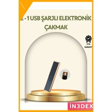 İn3dex Alevsiz Plazma Elektronik Çakmak USB Şarjlı Rüzgara Dayanıklı