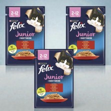 Felix Sığır Et&tavuklu Yaş Kedi Ma. 85 G x 3 Adet