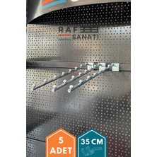 Raf Sanatı Eğimli Tel Baston 35 cm (15X30 Profile Göre) Raf Kancası Boncuklu Baston Askı