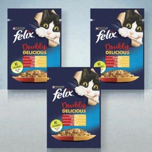 Felix Sığır Etli Yaş Yav.kedi Maması 85G x 3 Adet