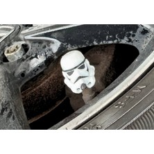 3D Baskı Zamanı Star Wars Stormtrooper Tasarımlı 3D Yazıcı Üretimi Araba Sibop Kapağı - 4 Adet Set
