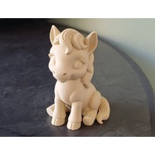 3D Baskı Zamanı Sevimli Pony Figürü – Masa Üstü Dekor