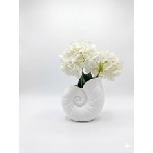 3Dikili Design 3D Tasarım Deniz Kabuğu Vazo - Dekoratif Modern Saksı ve Estetik Obje 17 cm