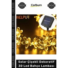 Carlburn #solar Günışığı Dış Mekan Peyzaj Aydınlatma Panel Solar Çiçekli Dekoratif 30 LED Bahçe Lambası