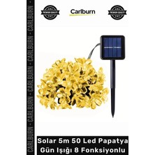 Carlburn #solar Bahçe Aydınlatma Dekoratif Dış Mekan Solar 5m 50 LED Papatya Gün Işığı 8 Fonksiyonlu