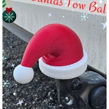 3D Baskı Zamanı Yılbaşı Temalı Noel Baba Şapkası Çeki Demiri Kapağı - Araçlar Için Dekoratif Koruyucu Başlık