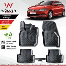 Volkswagen Polo Paspas 2017 2021 Arası Uyumlu 3D Havuzlu Wöller Paspas
