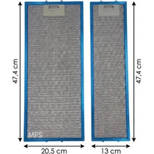 MFS Kumtel / Silverline / Arçelik / Vestel Uyumlu Davlumbaz Aspiratör Filtresi ( 47,4X20,5 - 47,4X13 cm )