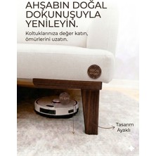 Legora Wood Design 1. Sınıf Gürgen Ağacı 15 cm Koyu Ceviz Küt Ayak Mobilya Kanepe Koltuk Tv Ünitesi Mobilya Ayakları Ahşap