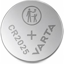 Varta Lityum Saat Pili CR2025 3V Tekli Düğme Pil Kumanda ve Elektronik Cihazlara Uyumlu