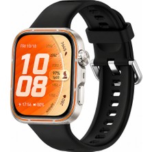 Sneezy Huawei Watch Fit 5 Pro Ile Uyumlu Metal Tokalı Yumuşak Soft Silikon Kordon