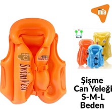 Toyz Play Şişme Havuz Deniz Yeleği Çocuk ( Sarı-Turuncu-Mavi-Pembe) 1 Adet