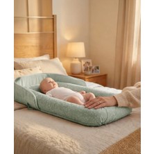 Babyjem Taşınabilir Bebek Yatağı Yeşil Çiçek