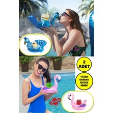 Toyz Play Havuz Deniz De Pelikan ve Tavus Kuşu Modelli Şişme Yüzen Içecek Bardak Tutacağı 2 Adet