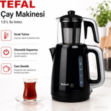Tefal Cam Demlikli Elektrikli Çay Makinesi 1.9 Litre Geniş Hazneli Çaycı Su Isıtıcı Otomatik Kapanan Şeffaf Demlik Sıcak Tutmalı