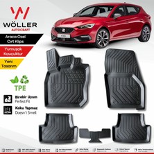 Seat Leon 4 Paspas 2021 Sonrası E Tsi Otomatik ve Manuel Uyumlu 3D Havuzlu Wöller Paspas