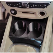 3D Baskı Zamanı Renault Megane 3 ve Fluence Uyumlu Orta Konsol Ikili Bardaklık Tutucu - Yüksek Dayanımlı 3D Tasarım