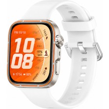Sneezy Huawei Watch Fit 5 Pro Ile Uyumlu Metal Tokalı Yumuşak Soft Silikon Kordon
