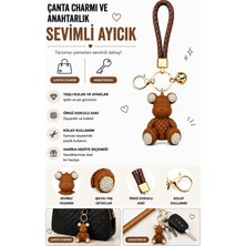 Mdm Style Kahverengi Taş Detaylı Ayıcık Çanta Aksesuarı
