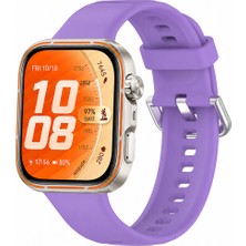 Sneezy Huawei Watch Fit 5 Pro Ile Uyumlu Metal Tokalı Yumuşak Soft Silikon Kordon