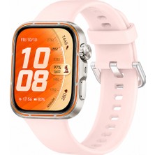 Sneezy Huawei Watch Fit 5 Pro Ile Uyumlu Metal Tokalı Yumuşak Soft Silikon Kordon