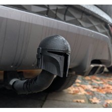 3D Baskı Zamanı Mandalorian Temalı 3D Yazıcı Çeki Demiri Kapağı - Star Wars Araç Aksesuarı