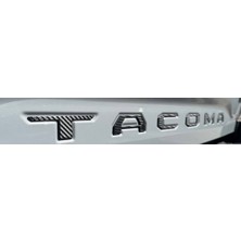 3D Baskı Zamanı Toyota Tacoma Uyumlu Arka Kapak Kabartma Harf Seti - Bagaj Yazısı 3D Logo Aksesuar (Karbon Fiber Görünümlü)
