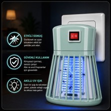 CoverZone Priz Tipi Elektrikli Sinek Öldürücü Lamba, 1W Güç, Ac 100-240V Giriş, 600-800V Çıkış Voltajı, Iç Mekan Kullanımı Için Elektrikli Böcek Kontrol Lambası | Ltx-01