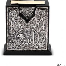 Blackcraft 925 Ayar Gümüş Işlemeli Minyatür Ahşap Kutulu Kur'an-I Kerim Seti