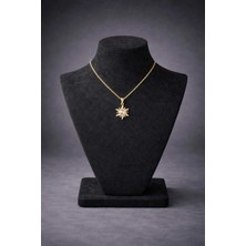 Mdm Style Gold Renk Güneş Figürlü Opal Taşlı Kolye