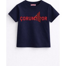 Rabona Fashion Çorumspor Bayraklı Taraftar Çocuk T-Shirt
