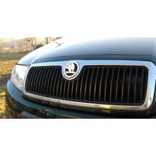 3D Baskı Zamanı Skoda Uyumlu Yeni Nesil Siyah/gümüş Ön Panjur Logo Amblem - 3D Yazıcı Yüksek Dayanımlı